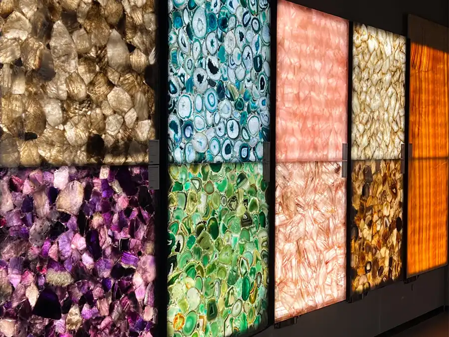 Semi precious stone slabs