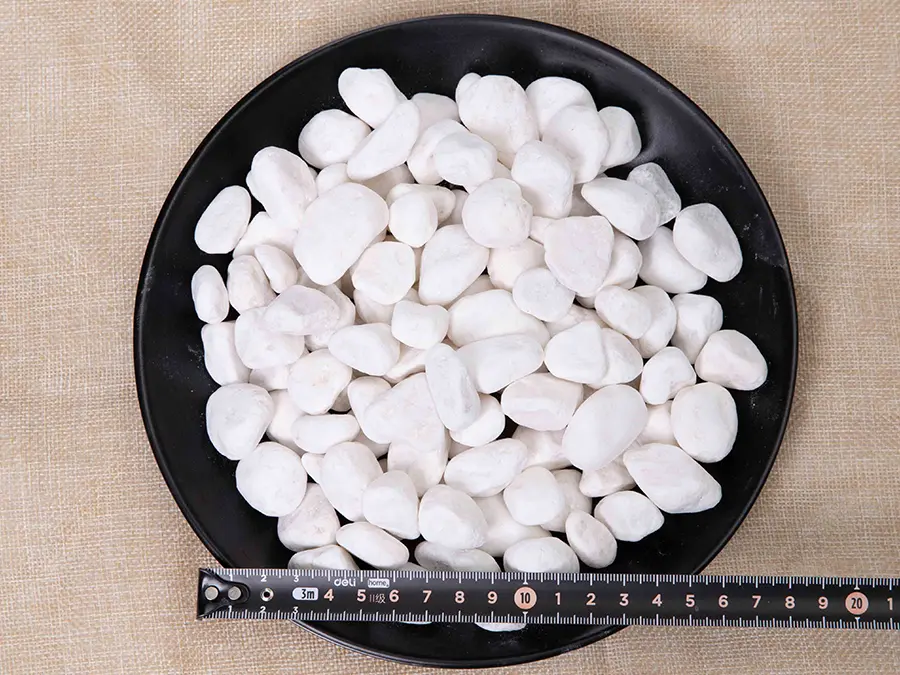 1-2cm snow white pebbles stone