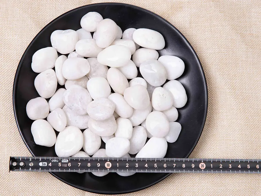 1-2cm white pebble stone