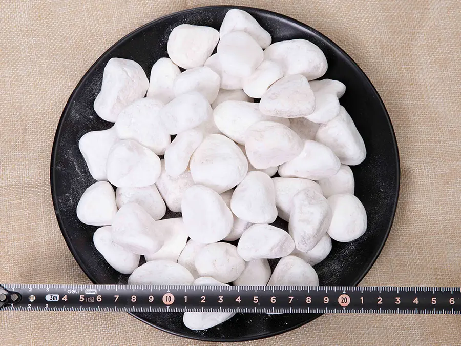 2-3cm snow white pebble stone