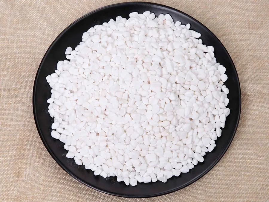 4-6mm snow white pebbles