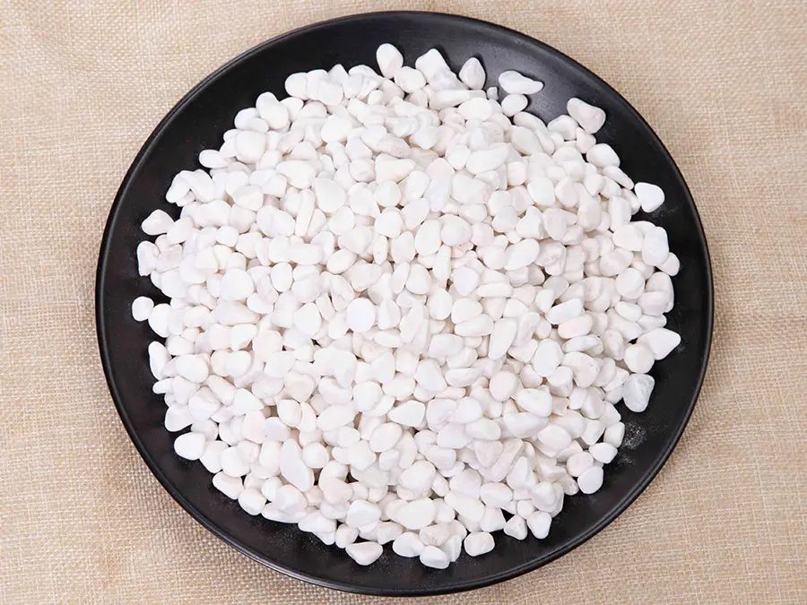 6-9mm snow white pebbles
