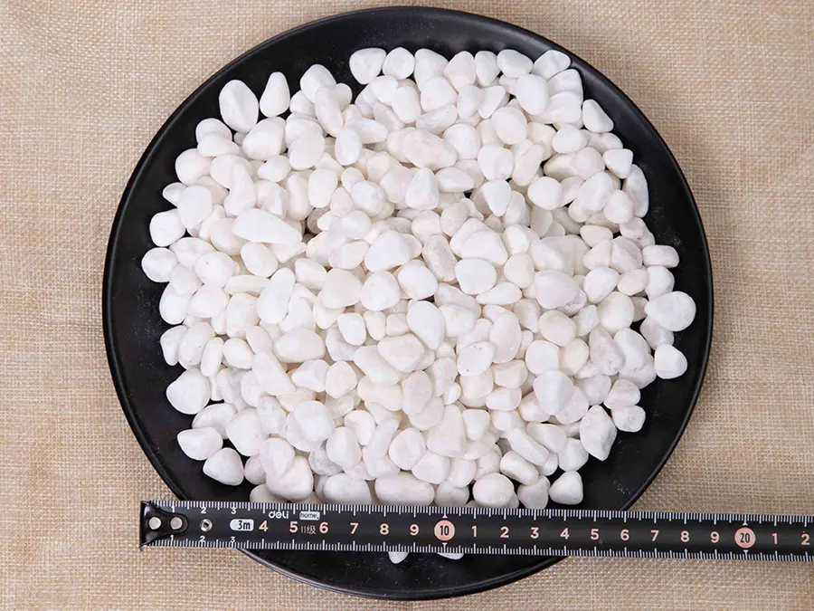 9-12mm snow white pebbles