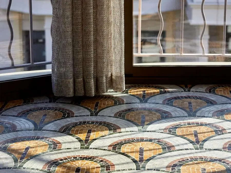 Stone mosaic Floor Tiles